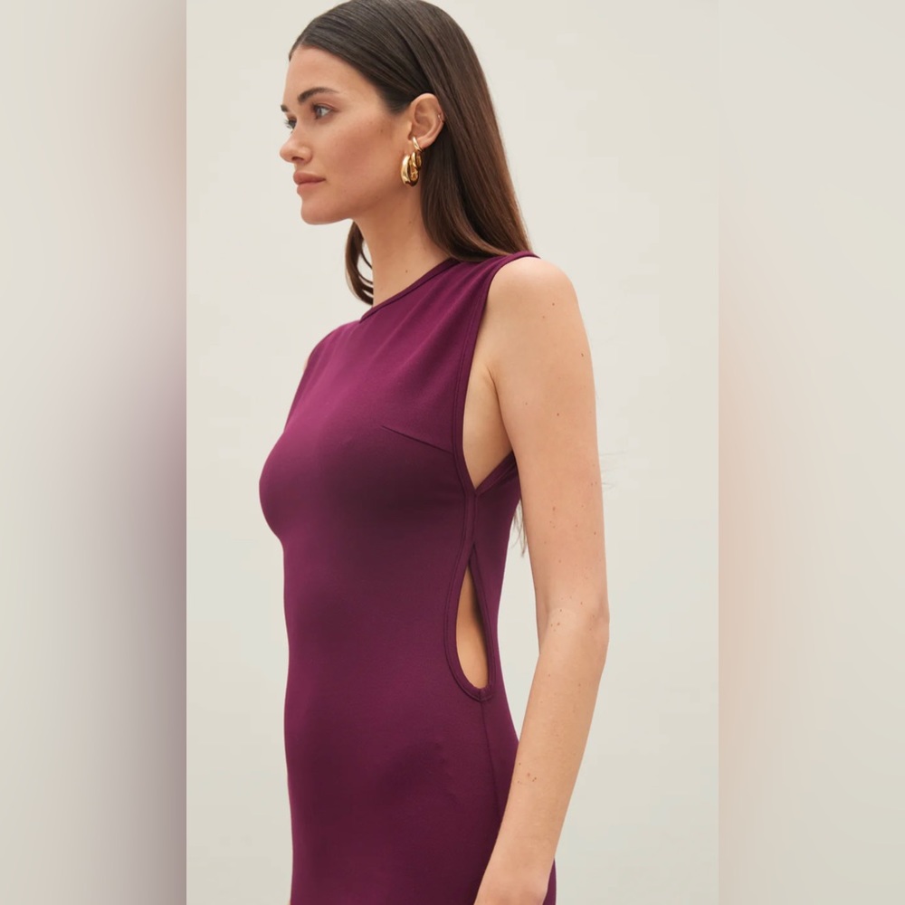 Atoir Hudson Dress Plum Haze Mini Cut Out Bodycon